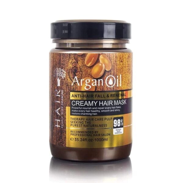 Argan Oil Creamy Hair Mask For Soft Silky Hair (Premium Quality ) 1000ml - Image 4