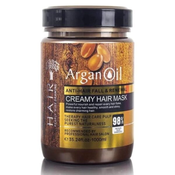 Argan Oil Creamy Hair Mask For Soft Silky Hair (Premium Quality ) 1000ml - Image 5