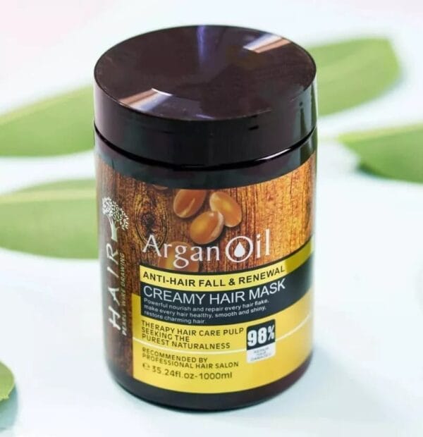 Argan Oil Creamy Hair Mask For Soft Silky Hair (Premium Quality ) 1000ml - Image 3