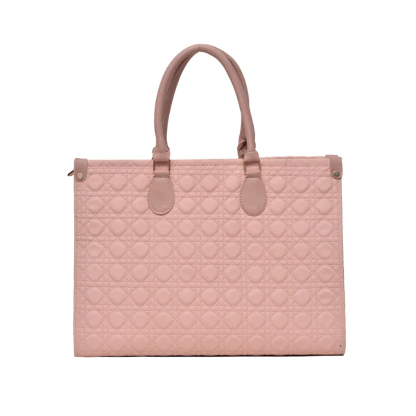 Oversized Structured Tote Bag (Pink) - Image 6